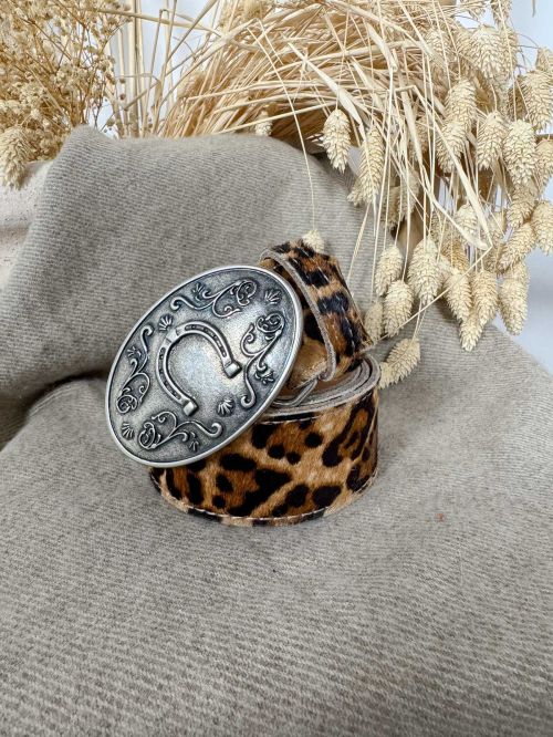 Hebilla ovalada herradura plata