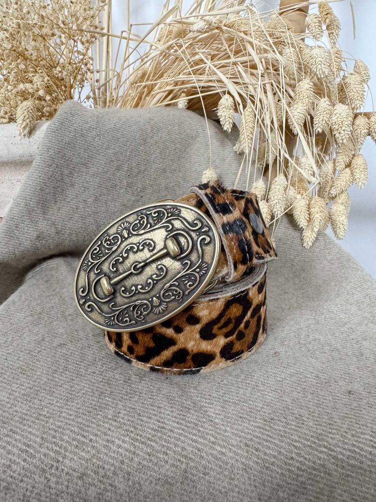 Hebilla ovalada filete oro viejo