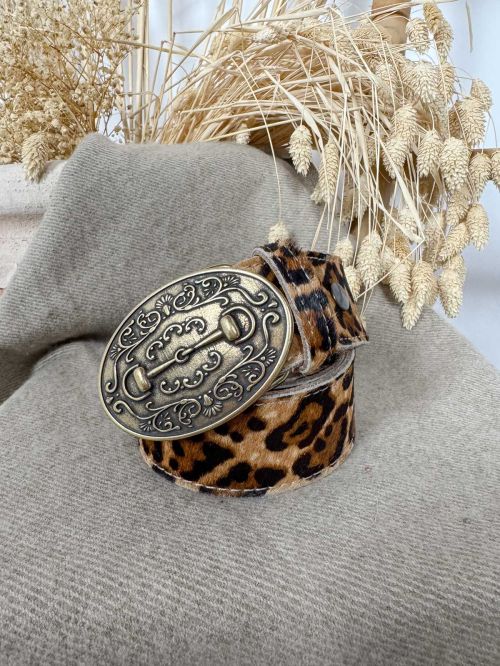 Hebilla ovalada filete oro viejo