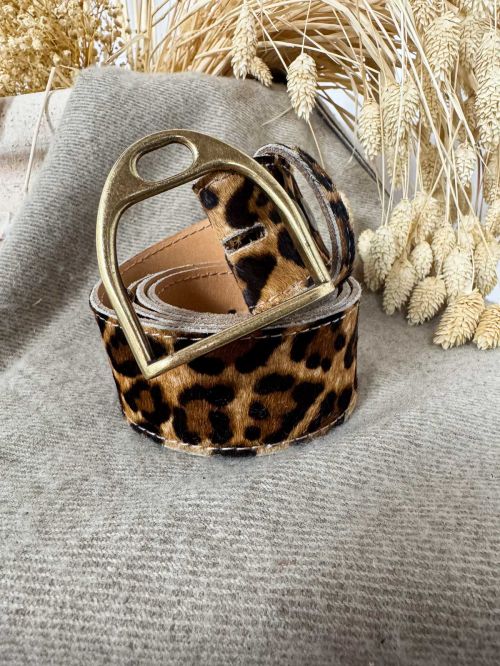 Hebilla estribo simple oro viejo