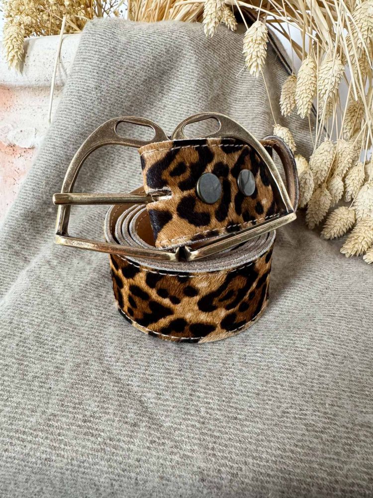 Hebilla estribo doble oro viejo