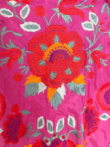 Mantón seda Araceli buganvilla 2