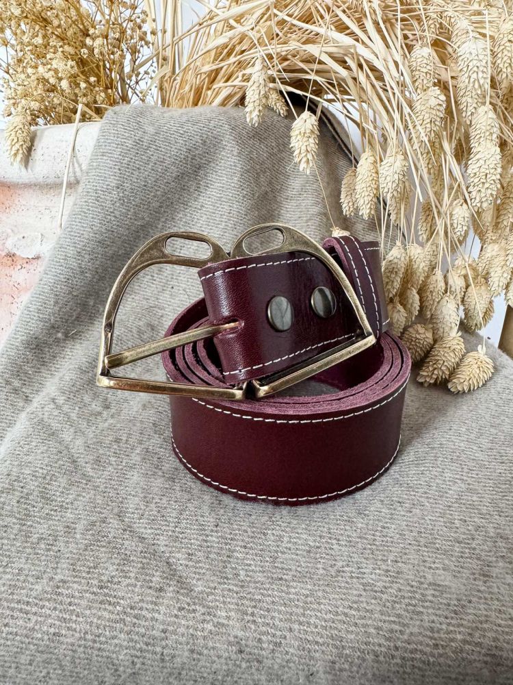 Hebilla estribo doble oro viejo