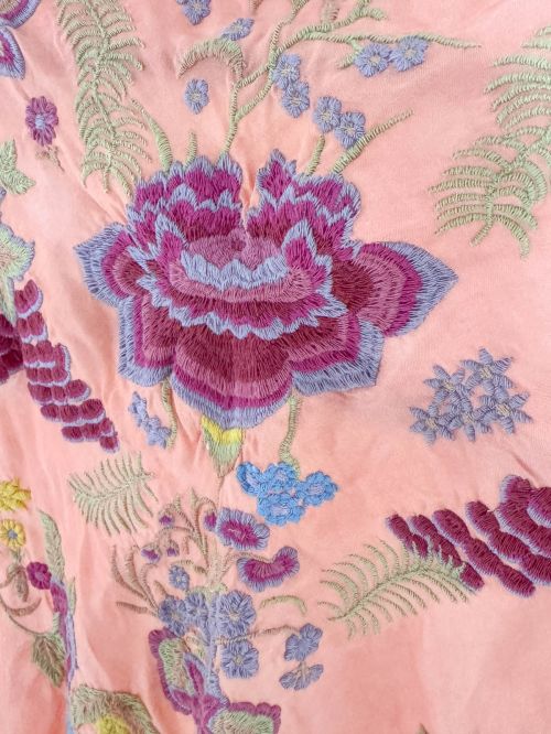 Mantón Catalina salmón