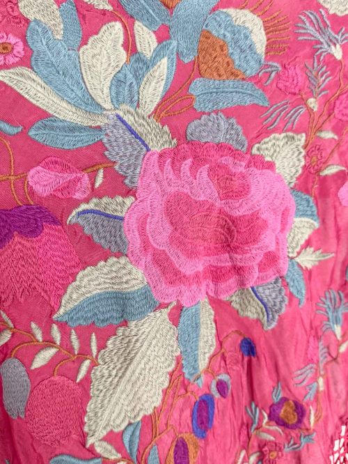 Mantón Amalia burdeos