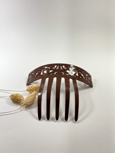 Peineta acetato enredadera marrón