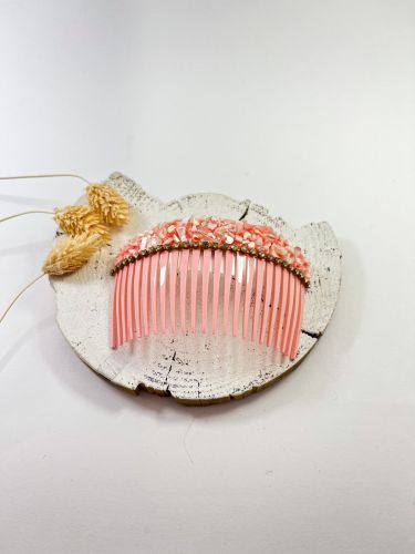 Peinecillo morlote rosa con carey rosa