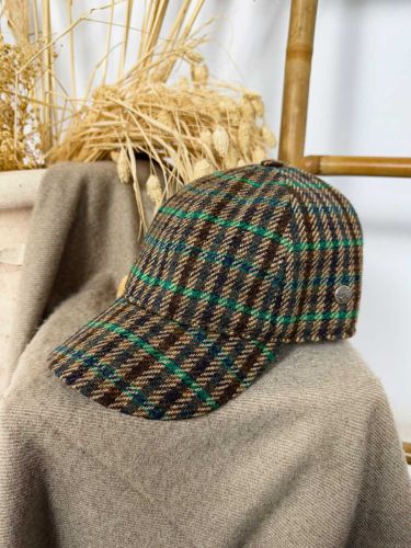 Gorra invierno STRIKE cuadros marrón, verde y azul