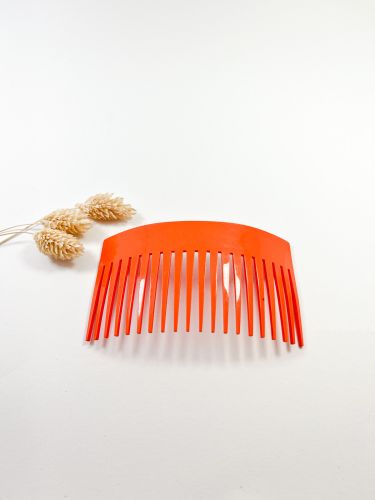 Peinecillo liso acetato rectangular naranja
