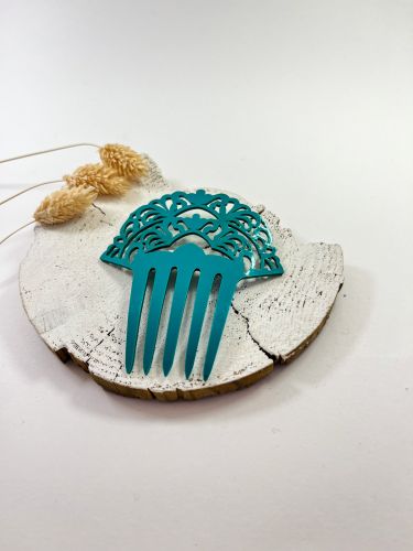 Peineta niña enredadera acetato agua marina