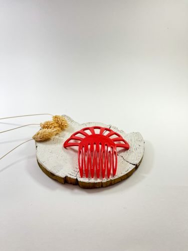 Peineta niña 7 arcos de acetato teja