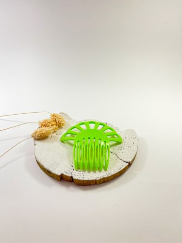 Peineta niña 7 arcos de acetato verde pitacho