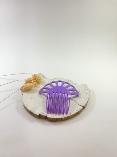 Peineta niña 7 arcos de acetato lila