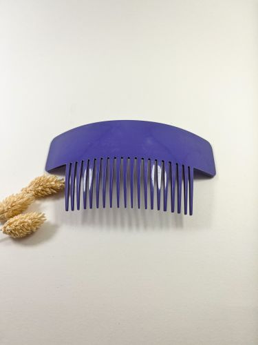 Peineta lisa acetato rectangular grande morado