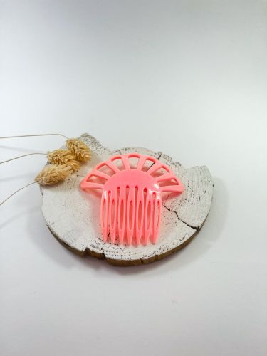 Peineta niña 7 arcos de acetato rosa bebé 2