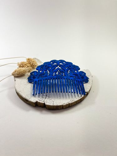 Peinecillo enredadera acetato azul eléctrico traslúcido