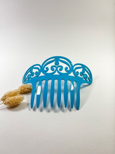 Peineta 3 arcos turquesa