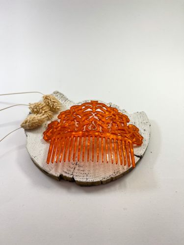 Peinecillo enredadera acetato naranja traslúcido
