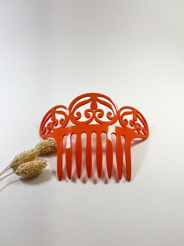 Peineta 3 arcos naranja