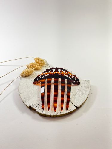 Peineta niña enredadera alargada acetato carei