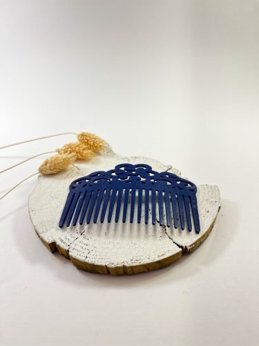 Peinecillo enredadera fina acetato azul oscuro