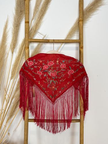 Mantón Carla rojo