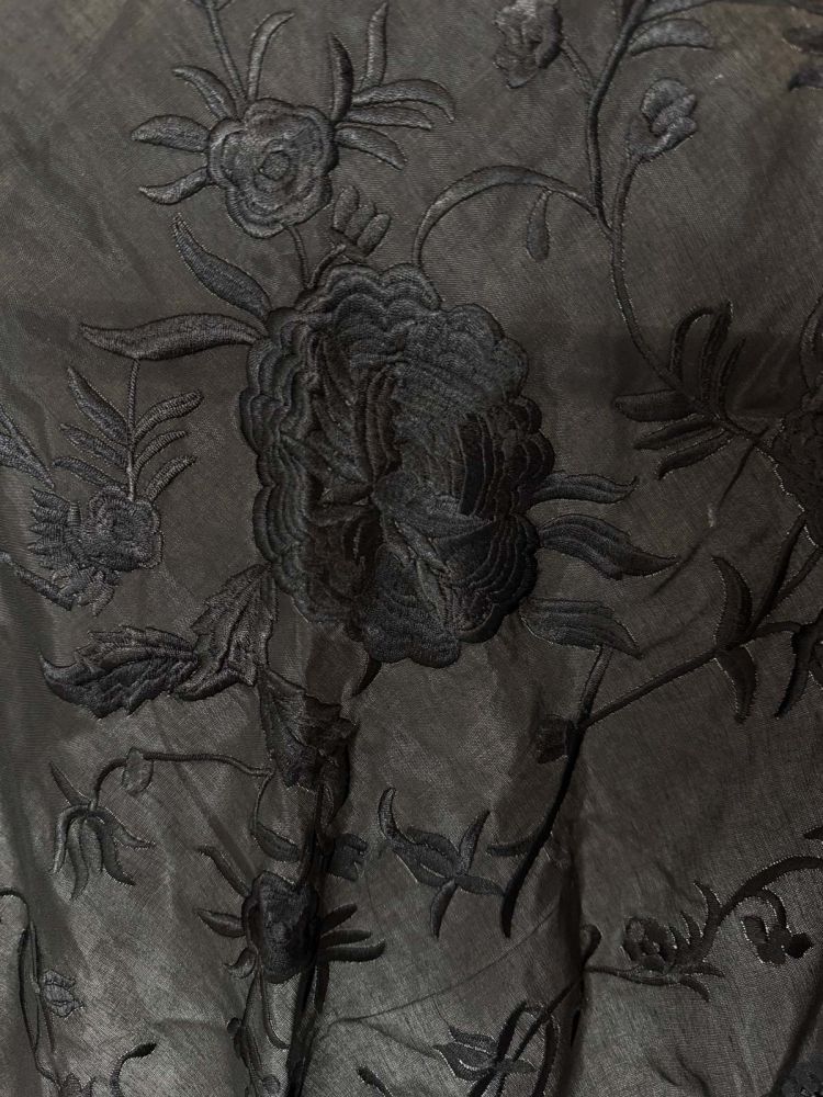 Mantón seda Lucía negro