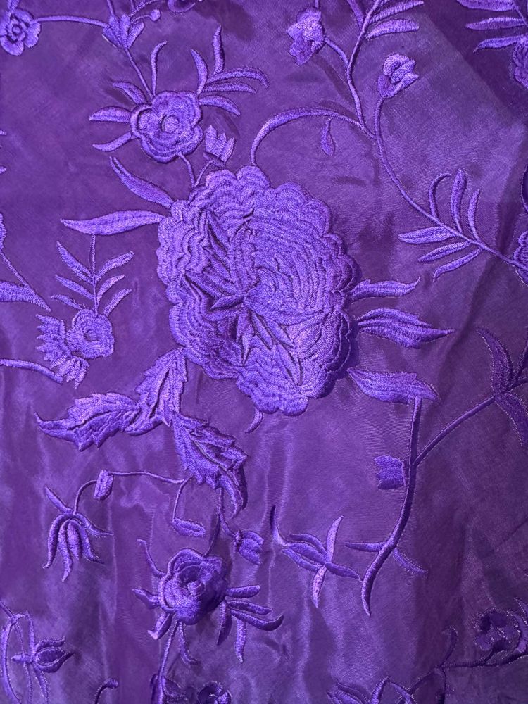 Mantón seda Lucía morado