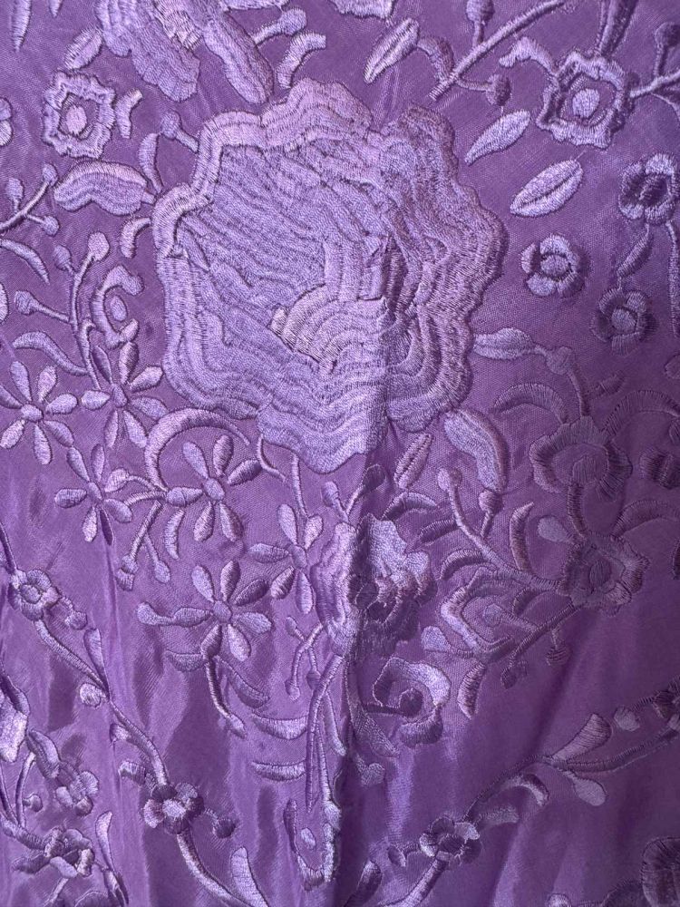 Mantón seda Ángela malva