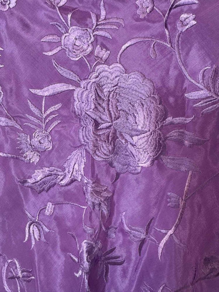 Mantón seda Lucía malva