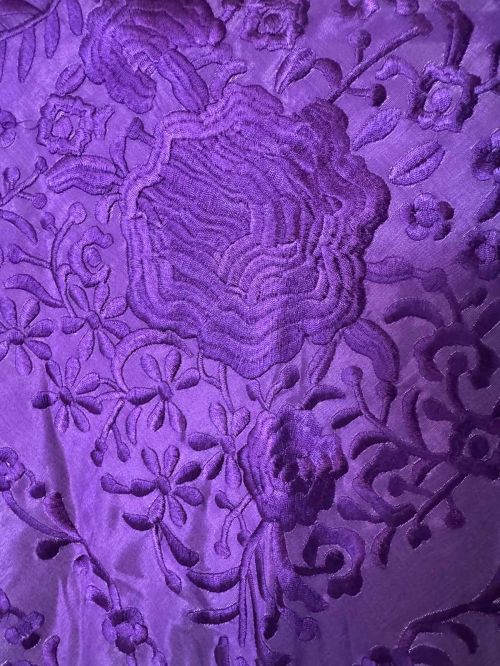 Mantón seda Ángela morado