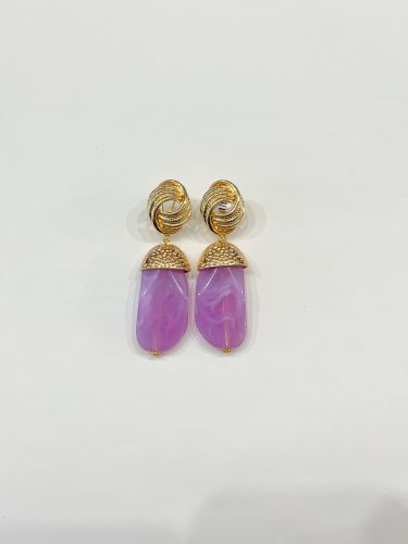 Pendiente MINES 58 malva