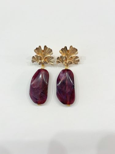 Pendiente 67A berenjena. MINES