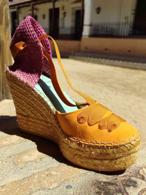 Espardeña meridia110 color níspero y púrpura  STAR LOVE