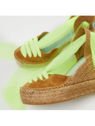Espardeña meridia121 color canela y amarillo flúor  STAR...