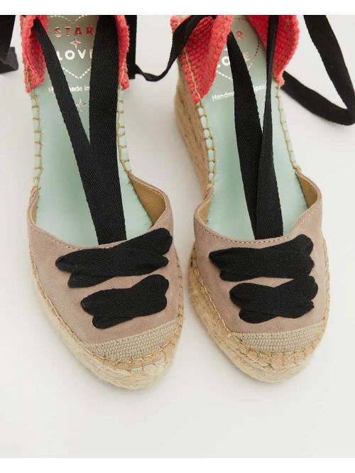 Espardeña meridiaN52 color níquel/fucsia STAR LOVE