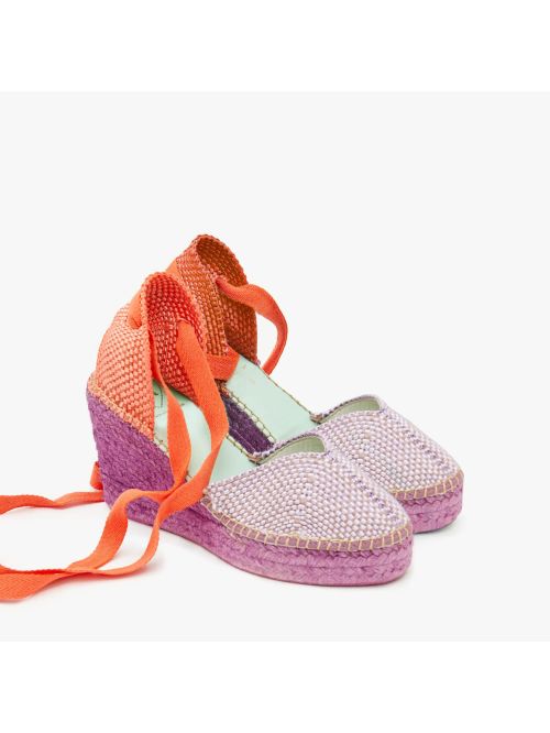 Espardeña beta143 color jizard/naranja STAR LOVE