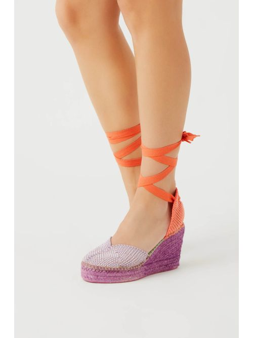 Espardeña beta143 color jizard/naranja STAR LOVE