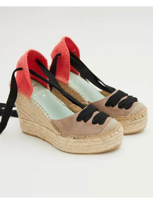 Espardeña meridiaN52 color níquel/fucsia STAR LOVE