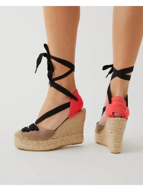 Espardeña meridiaN52 color níquel/fucsia STAR LOVE