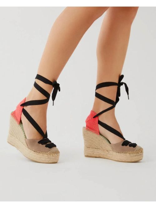 Espardeña meridiaN52 color níquel/fucsia STAR LOVE