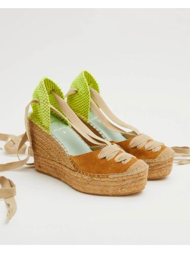 Espardeña meridiaN52  color canela/amarillo flúor STAR LOVE