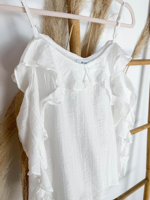 Blusa blanca tirantes choreras