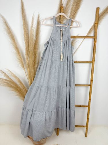 Vestido tirantes marinero celeste