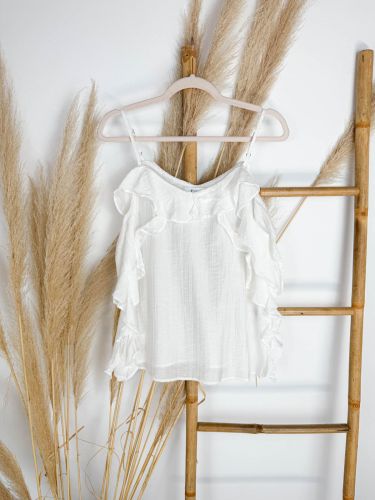 Blusa blanca tirantes choreras