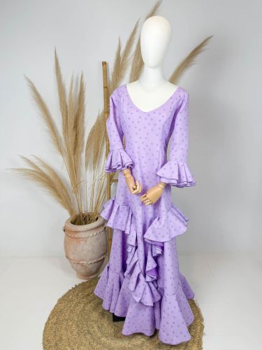 Traje Cataleya volante de pico malva lunar lila