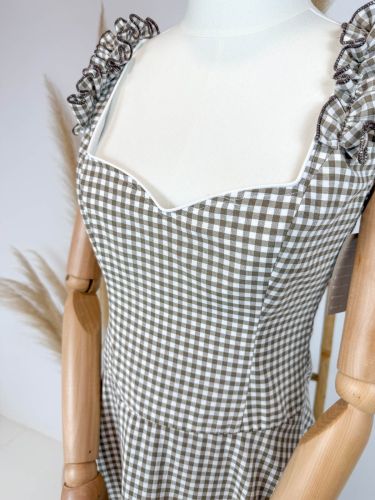 Bata Caleta cuadro vichy pequeño topo 2