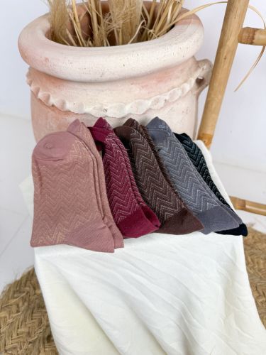 Calcetín nude hilo dorado 2