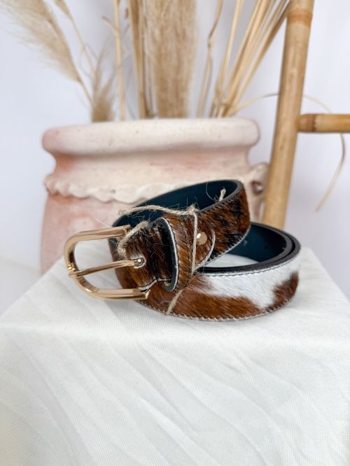 Cinturón pelo de potro tricolor