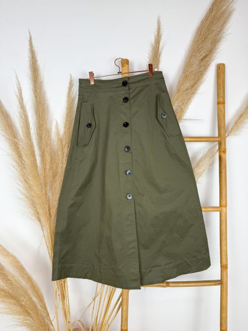 Falda gabardina verde cacería